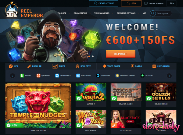 Онлайн казино ReelEmperor - вселенная азартных игр