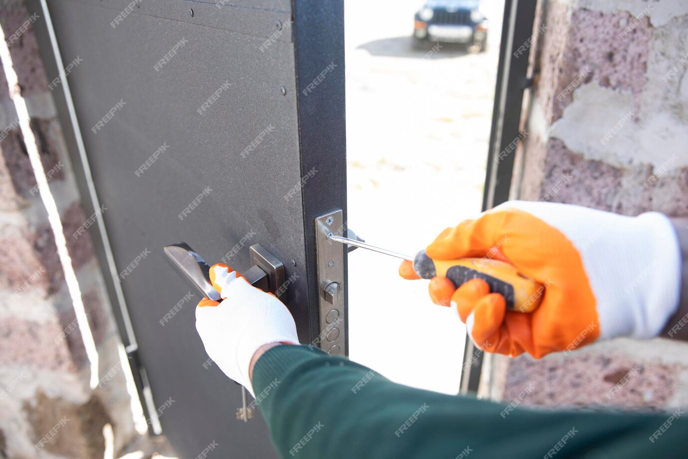 Ремонт входных металлических дверей:  Верните вашей безопасности надежность